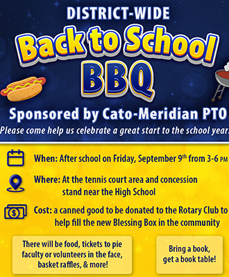  District-Wide Back To School BBQ: Friday, September 9th